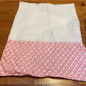 LAND OF NOD (Crate & Kids) *Crib* Bed Skirt Pink Mod Print Reversible